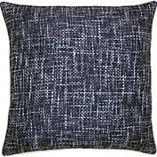 Signature Home Collection 22" Navy Blue and White Square Outdoor Patio Throw Pillow