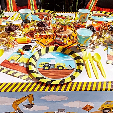 Juvale Construction Site Party Bundle, Includes Plates, Napkins, Cups and Cutlery (Serves 24, 144 Pieces). View a larger version of this product image.