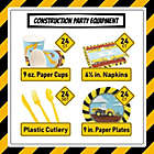 Alternate image 3 for Juvale Construction Site Party Bundle, Includes Plates, Napkins, Cups and Cutlery (Serves 24, 144 Pieces)