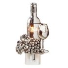 Alternate image 0 for Ganz Silver Wine Bottle and Grapes Plug In Night Light 4.75 Inch