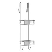 Bamodi Shower Caddy Hanging - 2-Tier Over Door Shower Basket Chrome-Plated