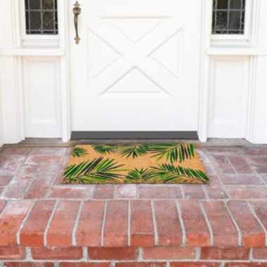 Juvale Tropical Green Palm Welcome Mat, Natural Coir Doormat (30 x 17.2 x 0.5 in). View a larger version of this product image.
