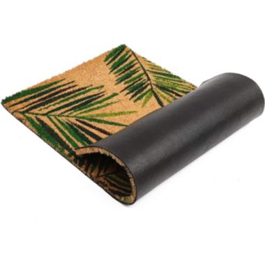 Juvale Tropical Green Palm Welcome Mat, Natural Coir Doormat (30 x 17.2 x 0.5 in). View a larger version of this product image.