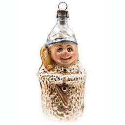 Marolin (#2011105) German Glass-blown Ornament, Snow Child with Broom