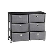 SONGMICS Black & Grey Chest of Drawers