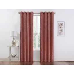 Regal Home Metallic Sparkle Thermal Grommet Blackout Curtains - 52 in. W x 84 in. L, Rust
