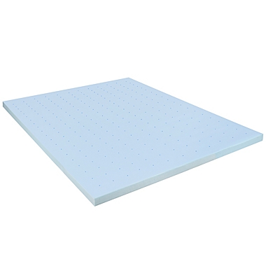Emma + Oliver 3&quot; Cool Gel Infused Cooling Memory Foam Mattress Topper - Queen. View a larger version of this product image.