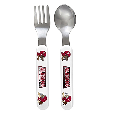 BabyFanatic Fork And Spoon Pack - NCAA Alabama Crimson Tide - Officially Licensed Toddler & Baby Safe Set. View a larger version of this product image.