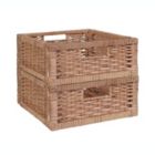 Alternate image 0 for Niche Cubo Set of 2 Half-Size Foldable Wicker Square Storage Basket - Natural