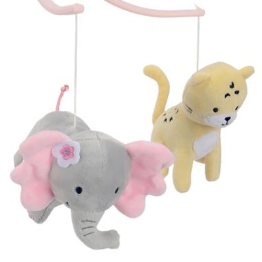 Bedtime Originals Rainbow Jungle Animals Musical Baby Crib Mobile Soother Toy. View a larger version of this product image.