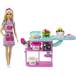 Barbie Florist Playset with Doll, Flower-Making Station, Dough, Mold, Vases & Teddy Bear