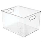 Alternate image 0 for mDesign Plastic Storage Bin with Handles for Home Office - Clear