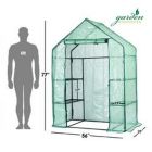 Alternate image 3 for Garden Elements Personal Plastic Indoor/Outdoor Standing Greenhouse For Seed Starting and Propagation, Frost Protection (Green, Medium, 56in x 29in x 77in)