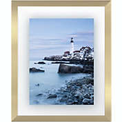 Americanflat 11x14 Floating Frame in Gold with Polished Glass - Displays Any Size Photo up to 11x14