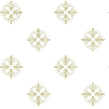 Roommates Decor Modern Honey Bee Peel & Stick Wallpaper - Gold. View a larger version of this product image.