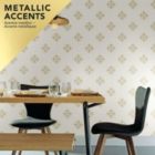 Alternate image 1 for Roommates Decor Modern Honey Bee Peel & Stick Wallpaper - Gold