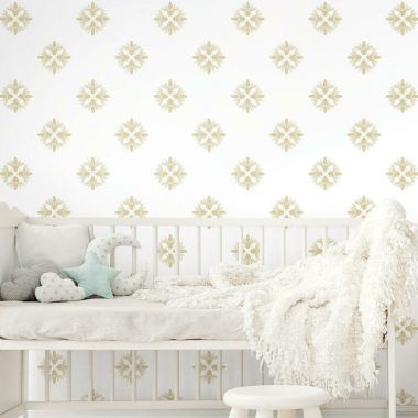 Roommates Decor Modern Honey Bee Peel & Stick Wallpaper - Gold. View a larger version of this product image.