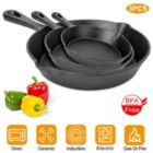 Alternate image 0 for Eggracks By Global Phoenix Seasoned Cast Iron Skillet Set  Non-Stick Oven Safe Cookware Heat