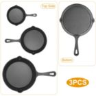 Alternate image 2 for Eggracks By Global Phoenix Seasoned Cast Iron Skillet Set  Non-Stick Oven Safe Cookware Heat