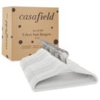 Alternate image 3 for Casafield 100 Velvet Non-Slip Suit Hangers - Space Saving & Chrome Swivel Hook for Dress Clothes, Coats, Pants, Shirts, Skirts