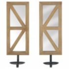 Alternate image 1 for Accent Plus Mirrored Wood Candle Sconce Set