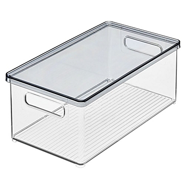 mDesign Plastic Storage Bin Box Container, Lid and Built-In Handles. View a larger version of this product image.