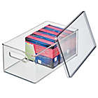 Alternate image 1 for mDesign Plastic Storage Bin Box Container, Lid and Built-In Handles