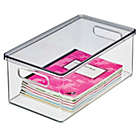 Alternate image 2 for mDesign Plastic Storage Bin Box Container, Lid and Built-In Handles