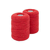 Bright Creations Red Cotton Twine, String for Crafts, Macrame, Baking (2mm, 216 Yards, 2 Spools)