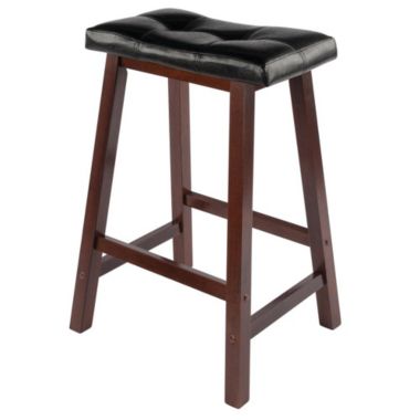 Winsome Wood Mona 24 Cushion Saddle Seat Stool. View a larger version of this product image.