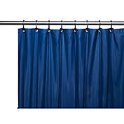 Carnation Home Fashions Premium 4 Gauge Vinyl Shower Curtain Liner with Weighted Magnets and Metal Grommets - Navy 72" x 72"
