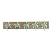 Cheungs Coralia Decorative Wall Mounted Sea Turtle Coat Hanger - 5 Hooks