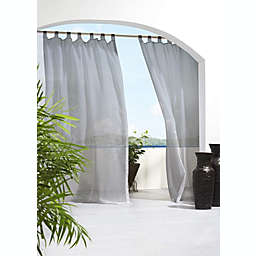 Commonwealth Outdoor Décor Escape Hook and Loop Sheer Tab Panel 54 Inches Wide by 84 Inches Long Charcoal Grey