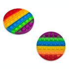 Alternate image 1 for Pop Toy Silicone Bubble Popping Game, Rainbow Round   Push Pop Fidget Sensory Toy For Special Needs, ADD, ADHD   Anxiety And Stress Relief Game, Novelty Gift for Kids
