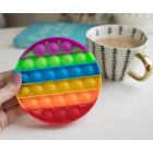 Alternate image 3 for Pop Toy Silicone Bubble Popping Game, Rainbow Round   Push Pop Fidget Sensory Toy For Special Needs, ADD, ADHD   Anxiety And Stress Relief Game, Novelty Gift for Kids