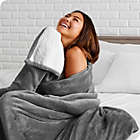 Alternate image 1 for Bare Home Sherpa Fleece Blanket - Fluffy & Soft Plush Bed Blanket - Hypoallergenic - Reversible - Lightweight (Grey, Throw)