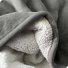 Alternate image 2 for Bare Home Sherpa Fleece Blanket - Fluffy & Soft Plush Bed Blanket - Hypoallergenic - Reversible - Lightweight (Grey, Throw)