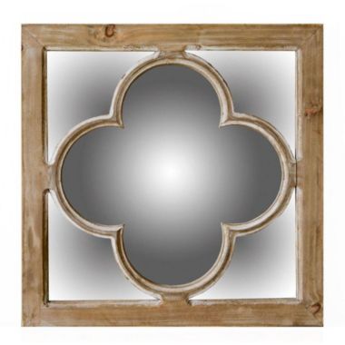 TX USA Corporation Antiqued Window Pane Wood Wall Mirror - White. View a larger version of this product image.