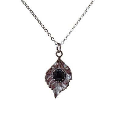 Bottled Up Designs Leaves In Sterling Silver Necklace. View a larger version of this product image.