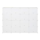 Alternate image 1 for Inq Boutique 8-Tier Portable 64 Pair Shoe Rack Organizer 32 Grids Tower Shelf Storage Cabinet Stand Expandable for Heels, Boots, Slippers, White RT