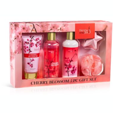Freida and Joe Cherry Blossom 5-Piece Bath and Body Gift Box Set. View a larger version of this product image.