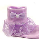 Alternate image 3 for Wrapables Snowy Lace Ruffle Cuff Socks for Toddler Girl (Set of 5)