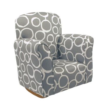 Brighton Home Furniture Toddler Rocker in Freehand Storm Grey Cotton. View a larger version of this product image.