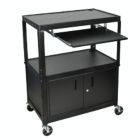 Alternate image 0 for Luxor AVJ42XLKBC - Extra Large Adjustable Height Pullout, Cabinet Steel Cart