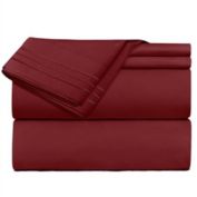 Infinity Merch 4Pcs Bed Sheet  King Size Burgundy Red