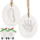 Alternate image 0 for KeaBabies 2pk Baby Handprint Footprint Ornament Keepsake Kit, Personalized All-in-1 Baby Ornaments for Newborns and Infants (Multi-Colored)