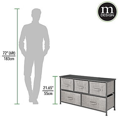 mDesign Wide Dresser Storage Tower with 5 Drawers. View a larger version of this product image.