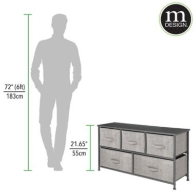 mDesign Wide Dresser Storage Tower with 5 Drawers. View a larger version of this product image.