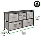 Alternate image 3 for mDesign Wide Dresser Storage Tower with 5 Drawers