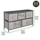 Alternate image 3 for mDesign Wide Dresser Storage Tower with 5 Drawers